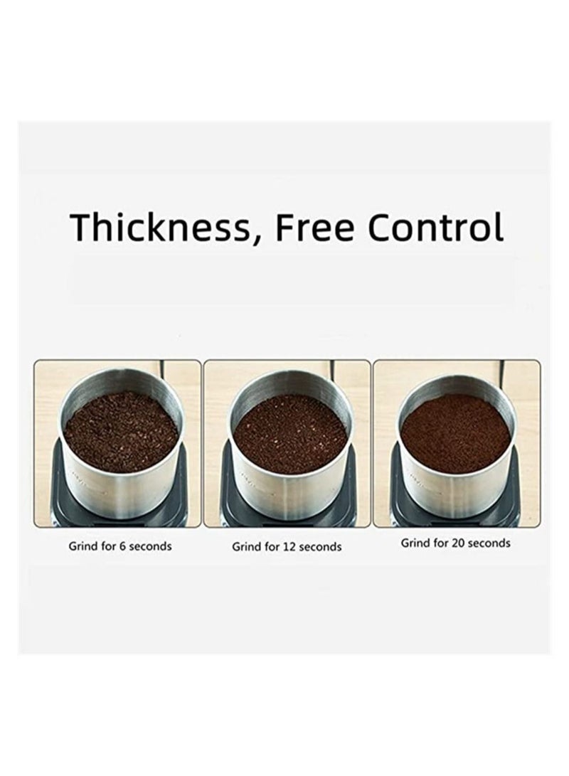 واي آند دي مطحنة قهوة كهربائية قابلة للتعديل ، شفرات برطمان من الفولاذ المقاوم للصدأ لحبوب القهوة طحن البهارات المجففة وعاء قابل للفصل ذات سعة كبيرة - Image 4