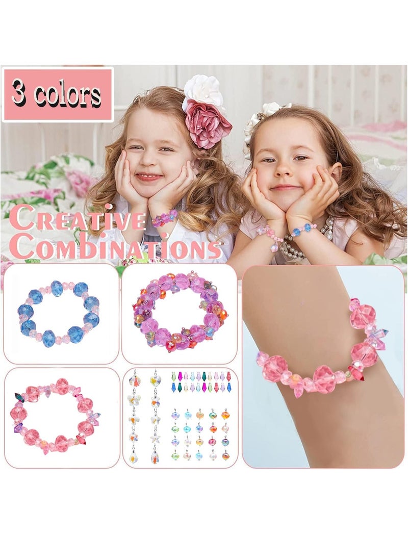 VUCATIN Bracelet Making Kit for Girls 139pc Charm Bracelets Kit with Jewelry Box DIY Bead Jewelry Charms Bracelets for DIY Craft Present For 8+ Year Old Girl (Purple)  - Image 3