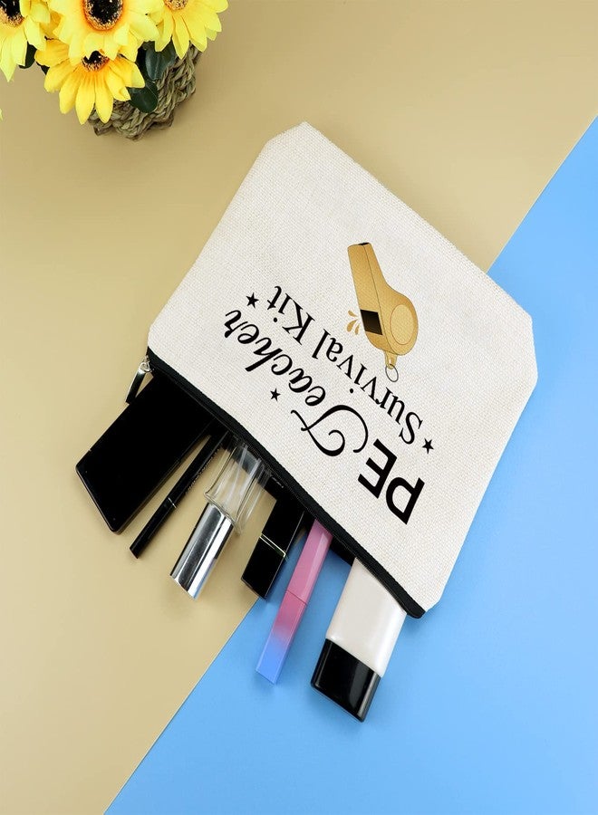 Mikela PE Teacher Gift Makeup Bag for Women Physical Education Teacher Appreciation Gifts Cosmetic Bag Thank You Gift for PE Teachers Coach Gym Teachers Christmas Birthday Retirement Gifts Travel Pouch - Image 4
