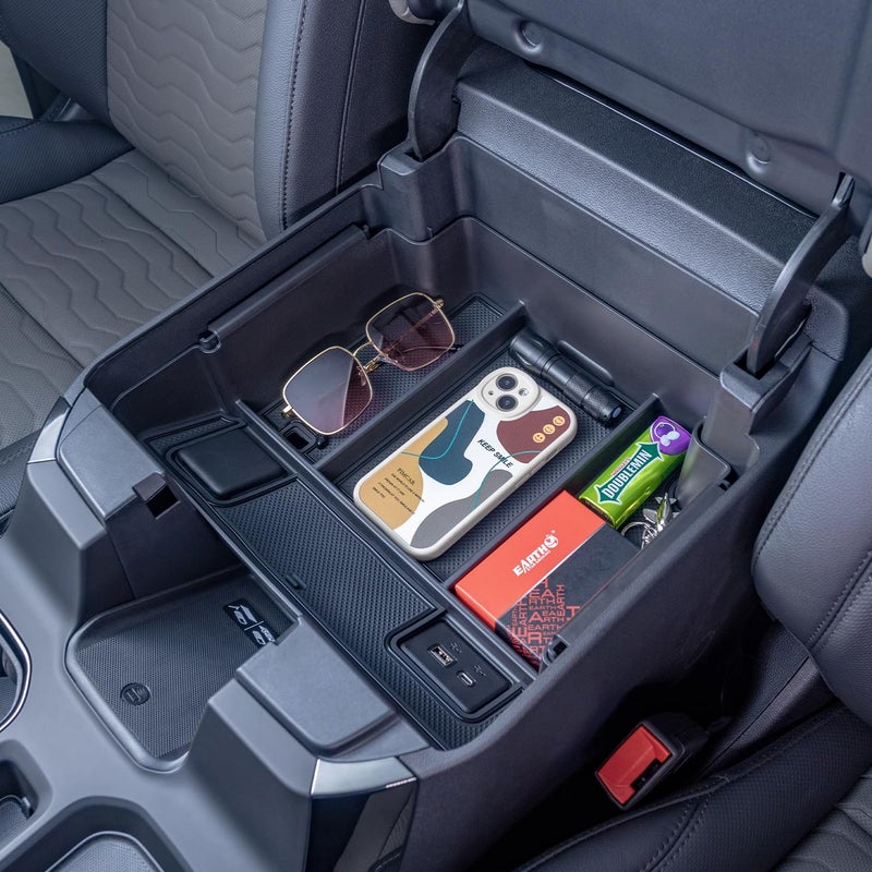 PIMCAR Full Center Console Organizer for 2022-2026 Refreshed Chevy Silverado/GMC Sierra 1500, 2024-2026 Silverado/Sierra 2500HD 3500HD (Full Console w/Bucket Seats ONLY) - Image 1