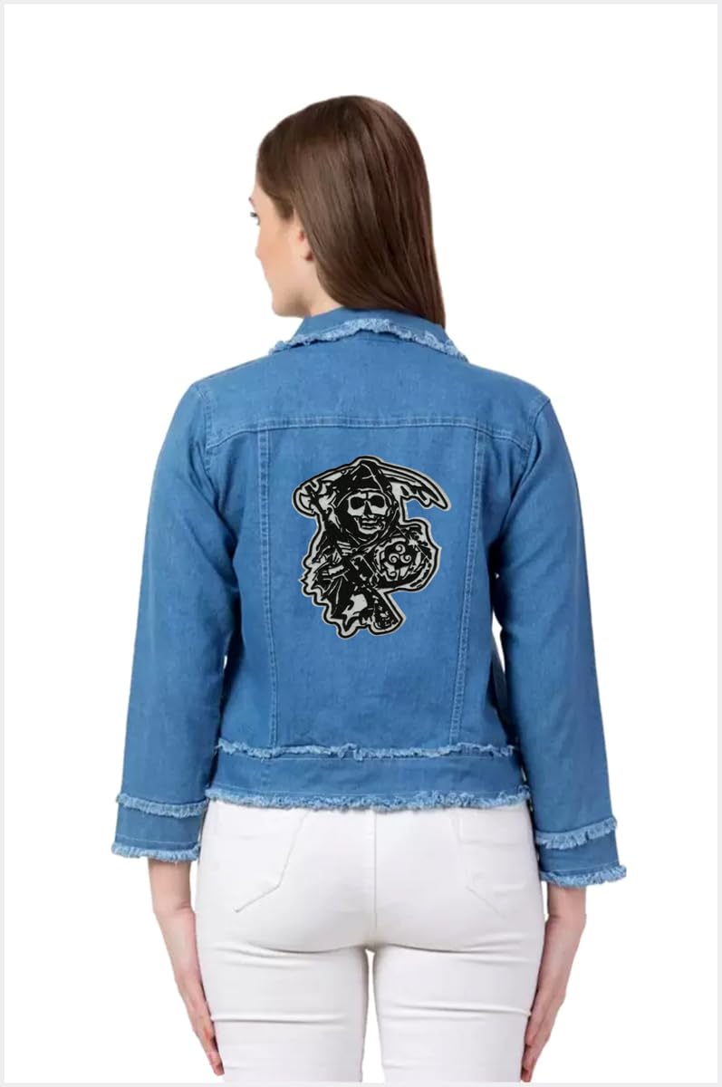 Generic Pirate Skull Captain Ghost Swords Applique Embroidered Sew-on Patch ; Size: 20cm x 17cm for Jackets, T-Shirts, Bags, Pillows, Jeans, Outdoor Clothing ; Imported from Malaysia. (Code: L-35)  - Image 4
