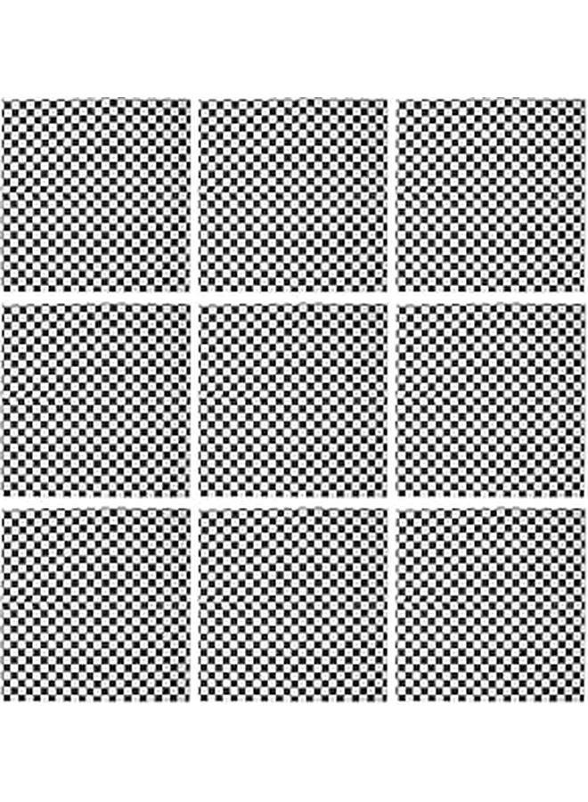 24 Pcs Black Checkerboard Greaseproof Baking Paper Non Stick Oil Absorbing Sheets For Air Fryer Kitchen Snacks - Image 1