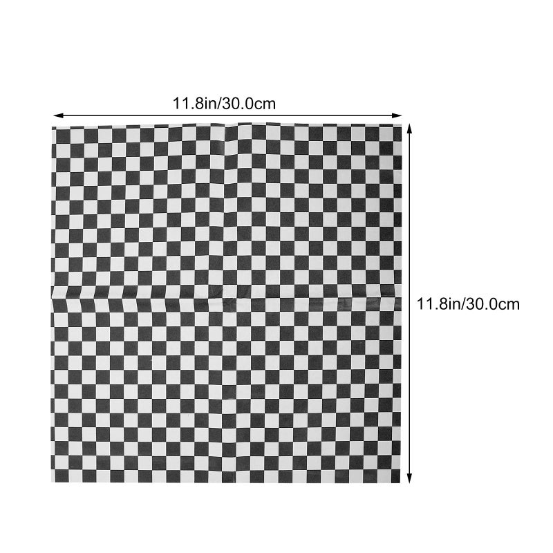 24 Pcs Black Checkerboard Greaseproof Baking Paper Non Stick Oil Absorbing Sheets For Air Fryer Kitchen Snacks - Image 3