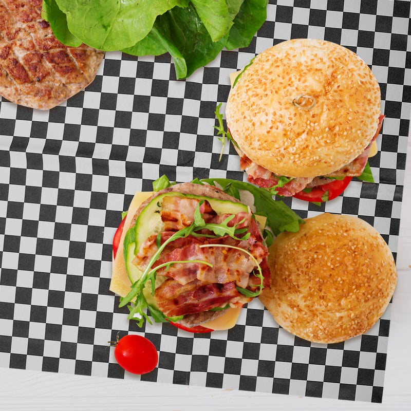 24 Pcs Black Checkerboard Greaseproof Baking Paper Non Stick Oil Absorbing Sheets For Air Fryer Kitchen Snacks - Image 5