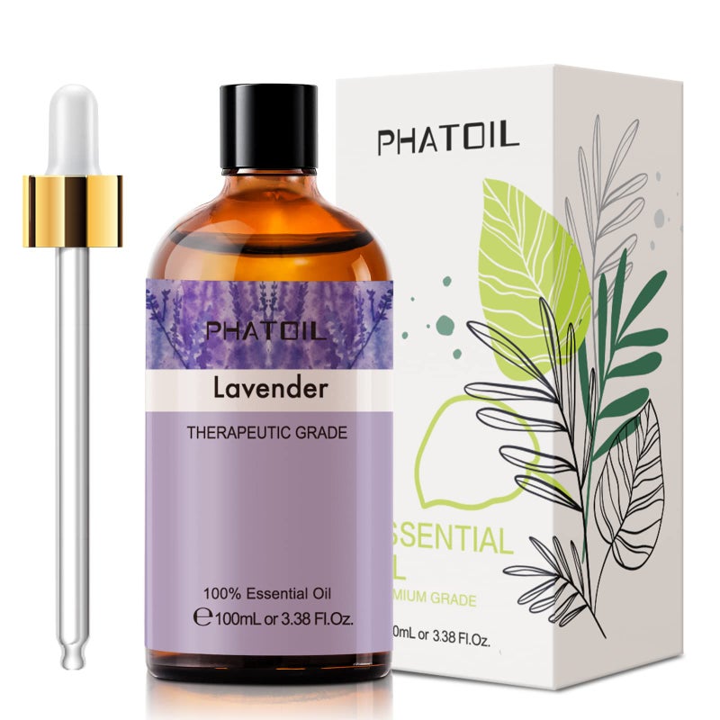 PHATOIL زيت اللافندر العطري 3.38 أونصة سائلة، زيوت عطرية PHATOIL للناشر، المرطب، مثالي لصنع الصابون، الشموع، قنابل الاستحمام (100 مل) - Image 2