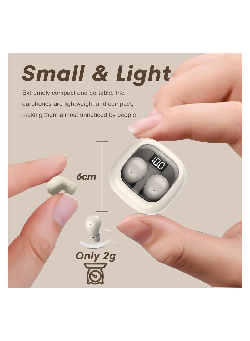 Invisible Mini Earbuds Wireless Bluetooth, Low Profile Micro Tiny Discreet Hidden Earbuds for Work, Small Headphones, Invisible Sleep Wireless Earphone, IPX5 Waterproof for Small Ear Canals  - Image 4