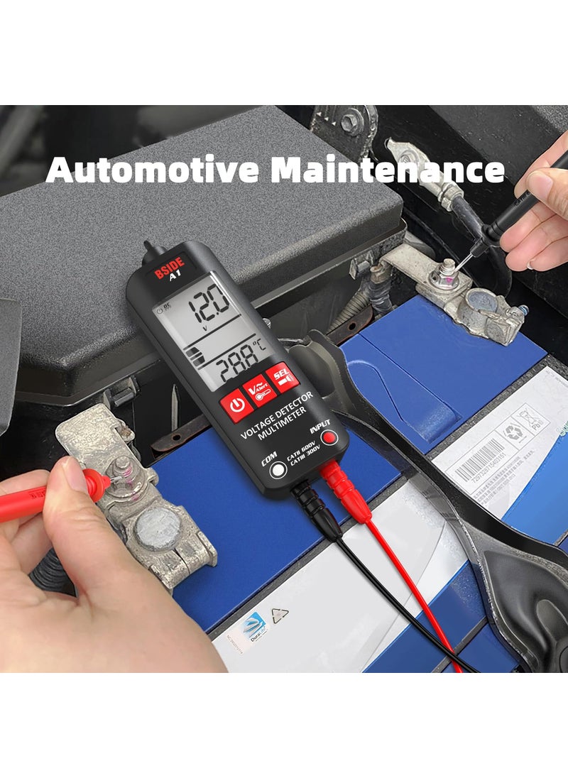 BSIDE BSIDE A1 Digital Multimeter 3Results Display Smart Auto Range Voltmeter Ohm Hz Continuity VAlert Live Wire Voltage Tester with Protect Case  - Image 5
