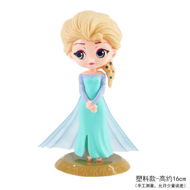 Internet Celebrated Girl Birthday Cake Decoration Ice Queen Elsa Princess Decoration Digital Birthday Light Plug-in Plastic Elsa