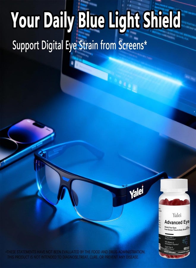 Yalei Lutein and zeaxanthin Supplements | Sugar-Free | 10mg Lutein & 2mg Zeaxanthin for Screen Time Eye Care - with Vitamins A, C, E for Digital Eye Strain | Non-GMO | 60 Count - Image 2