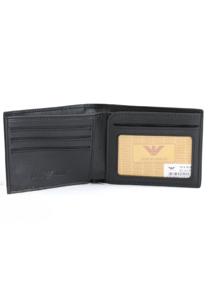 Giorgio Armani Men’s Black Leather Wallet – Luxury Bifold Design with Multiple Card Slots & Premium Finish - Image 2