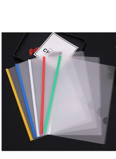 Generic Clear Report Covers A4 Size with Sliding Bars, 15mm Presentation File Folders Binder, 130 Sheet Capacity, for Homework Folder, Presentation Folder, File Folder, 5 Assorted Colors(20 Pack)  - Image 1