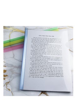 Generic Clear Report Covers A4 Size with Sliding Bars, 15mm Presentation File Folders Binder, 130 Sheet Capacity, for Homework Folder, Presentation Folder, File Folder, 5 Assorted Colors(20 Pack)  - Image 2