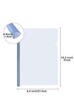 Generic Clear Report Covers A4 Size with Sliding Bars, 15mm Presentation File Folders Binder, 130 Sheet Capacity, for Homework Folder, Presentation Folder, File Folder, 5 Assorted Colors(20 Pack)  - Image 3