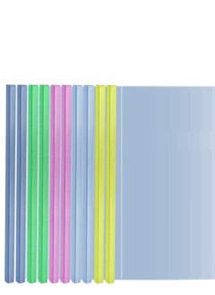 Generic Clear Report Covers A4 Size with Sliding Bars, 15mm Presentation File Folders Binder, 130 Sheet Capacity, for Homework Folder, Presentation Folder, File Folder, 5 Assorted Colors(20 Pack)  - Image 4