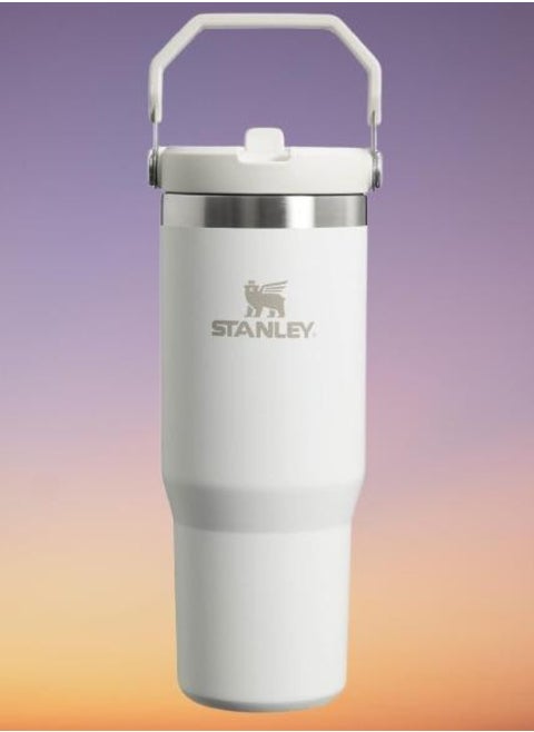 Stanley IceFlow Flip Straw Water Bottle with Straw 0.88L – Keeps Drinks Cold for 12+ Hours – Leakproof Stainless Steel – BPA-Free Travel Mug – Easy to Carry – Dishwasher Safe – Frost Color