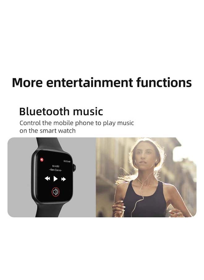 Generic - T500 PLUS Bluetooth Call Smart Watch Heart Rate Monitor IWO 8 Lite Smartwatch Black - Image 1