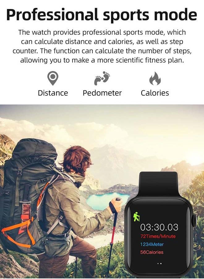 Generic - T500 PLUS Bluetooth Call Smart Watch Heart Rate Monitor IWO 8 Lite Smartwatch Black - Image 1