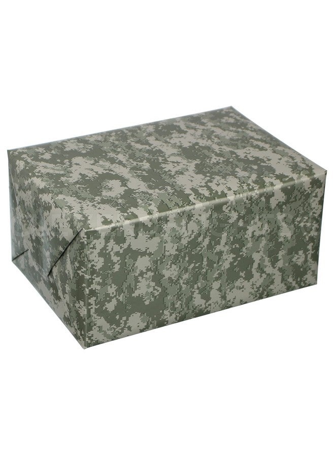 CleverDelights Green Digital Camo Wrapping Paper 30" X 30Ft Roll 75 Sqft Premium Camouflage Gift Wrap Paper - Image 1