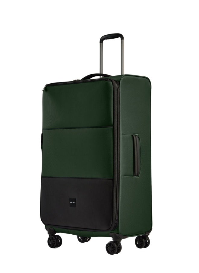 Antler - ANTLER Softside Luggage Lighweight Material, Expandable Suitcase For Travel With TSA Approved Lock, Double Zipper (Green, set of 3) - Image 1