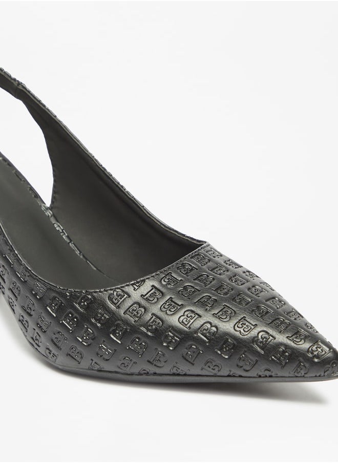 Flora Bella By Shoexpress - Women's Textured Pumps With Buckle Closure And Block Heels - Image 1
