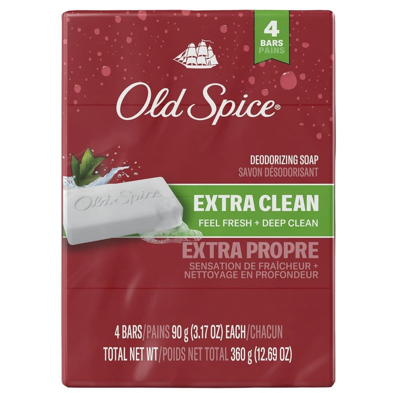 Old Spice صابون بار أولد سبايس للرجال برائحة شجرة النخيل 317 أونصة لكل 4 قطع - Image 2