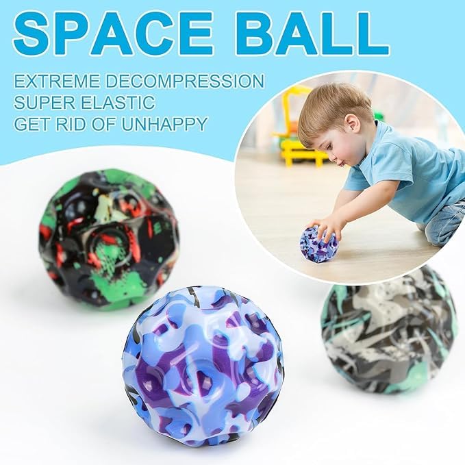 YBN Super High Bouncing Ball, Moon and Space Balls for Kids and Adults, Improve Hand-Eye Coordination, Easy to Grip (2) - Image 3