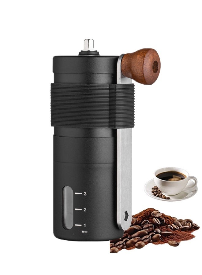 هومستر طاحونة القهوة اليدوية للاستخدام المنزلي ، والكرنك اليدوي المحمولة آلية الخشنة الفولاذ المقاوم للصدأ طاحونة فول الإسبريسو للسفر التخييم والمنزل والمكتب والتخييم والسفر - Image 1