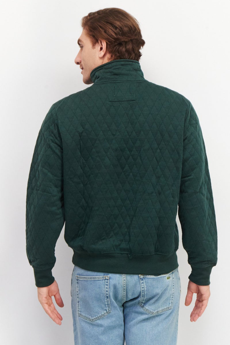 Sovereign Code سويت شيرت رجالي برقبة عالية بنمط الماس، أخضر داكن - Image 3