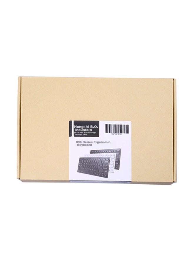 B.o.w Hangshi Hw098a Wired Keyboard, Corporate Procurement Office Keyboard, Ultra-thin Portable Keyboard 78 Keys, Desktop Laptop Keyboard, Chocolate Keys, White - Image 5