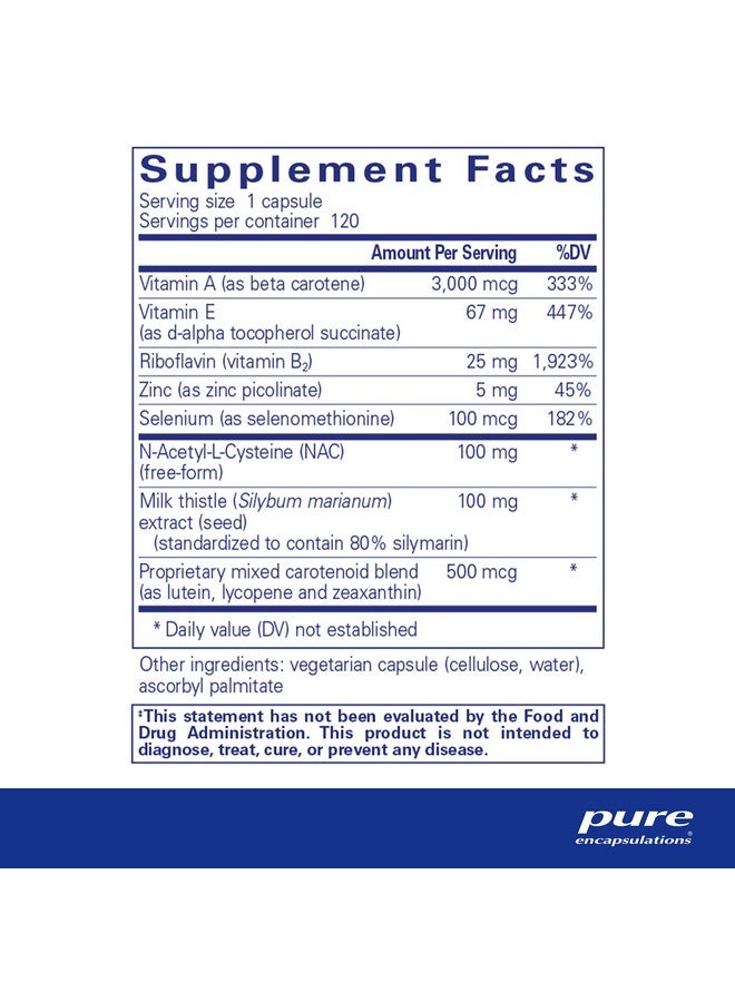 Pure Encapsulations AntiOxidant Formula | Broad Spectrum Antioxidant Support | 120 Capsules - Image 2