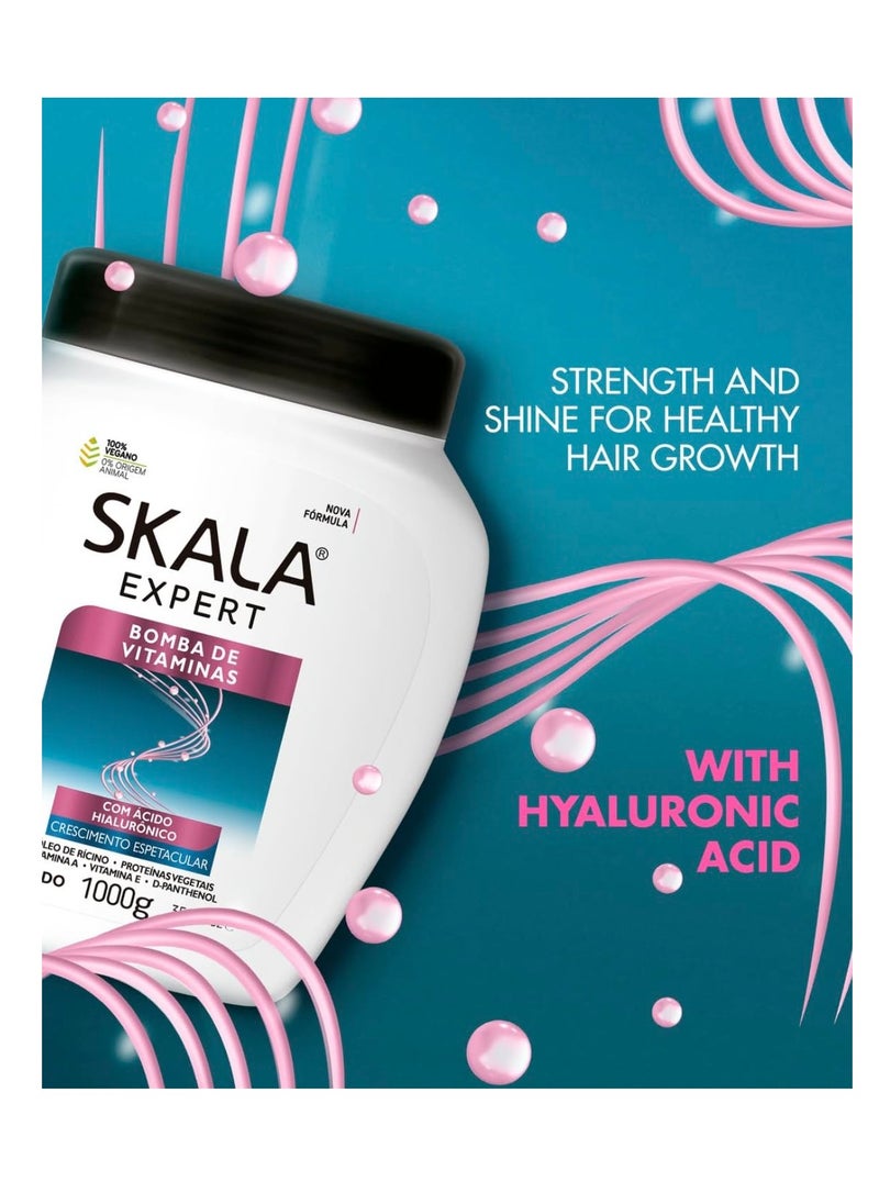 SKALA - Skala Expert Bomba de Vitaminas, SOS Fortalecimento dos Fios, Brazilian Hair Vitamin Treatment 35.2Oz - Image 1