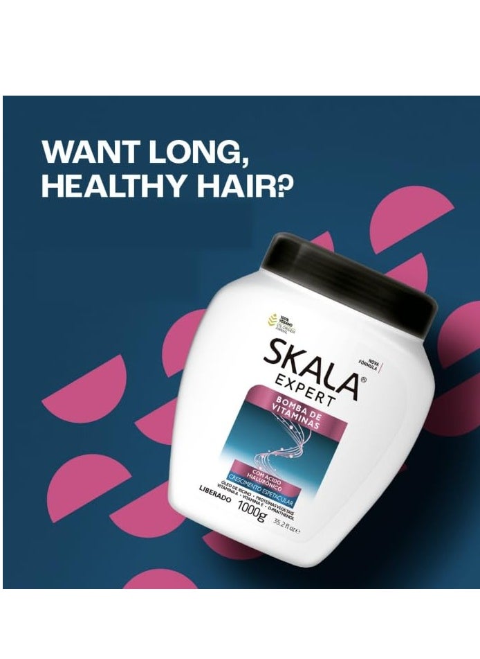 SKALA - Skala Expert Bomba de Vitaminas, SOS Fortalecimento dos Fios, Brazilian Hair Vitamin Treatment 35.2Oz - Image 1