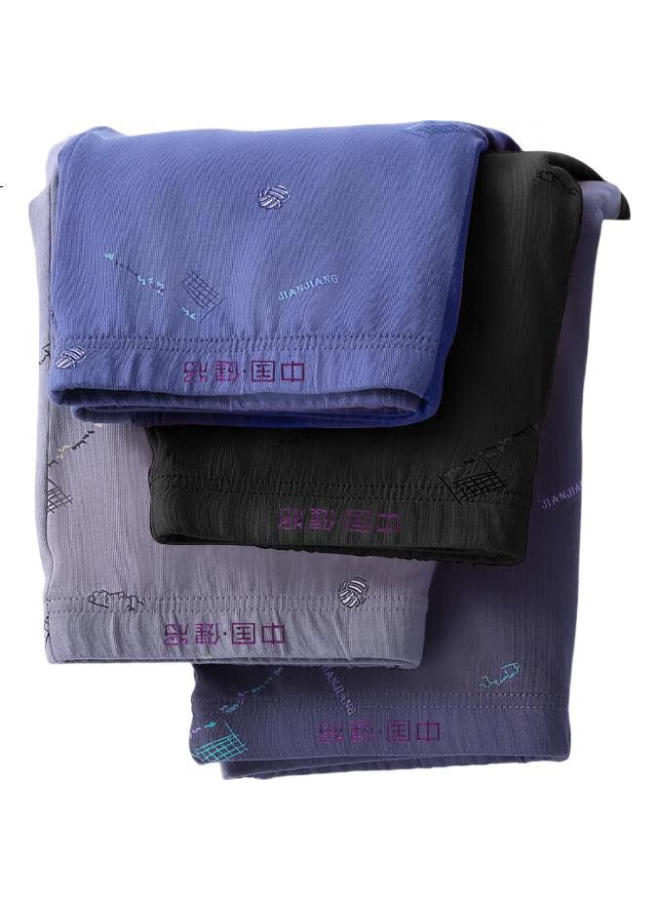 Athlete Men'S Cotton Boxer Briefs 7A Antibacterial Long-Staple Xinjiang Cotton Underwear 24-Year Winter New Product 3-Pack - Image 1