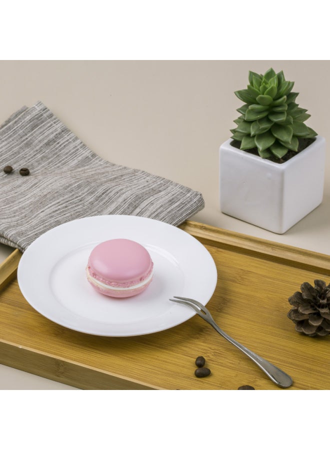 Sky Top Ceramic Plate Set, White 6-inch Flat Plate, 4 Pieces - Image 4