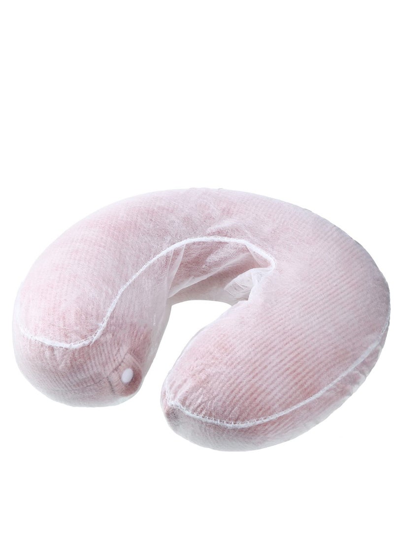 الأزرق جي دبليو 100 Pieces Disposable Headrest Covers Massage Non-Sticking Cradle Cover Non-woven U-shaped for Tables - Image 1