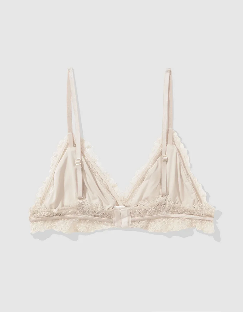 Aerie  Aerie Show Off Shine Lace Padded Triangle Bralette for Women | Best Price UAE