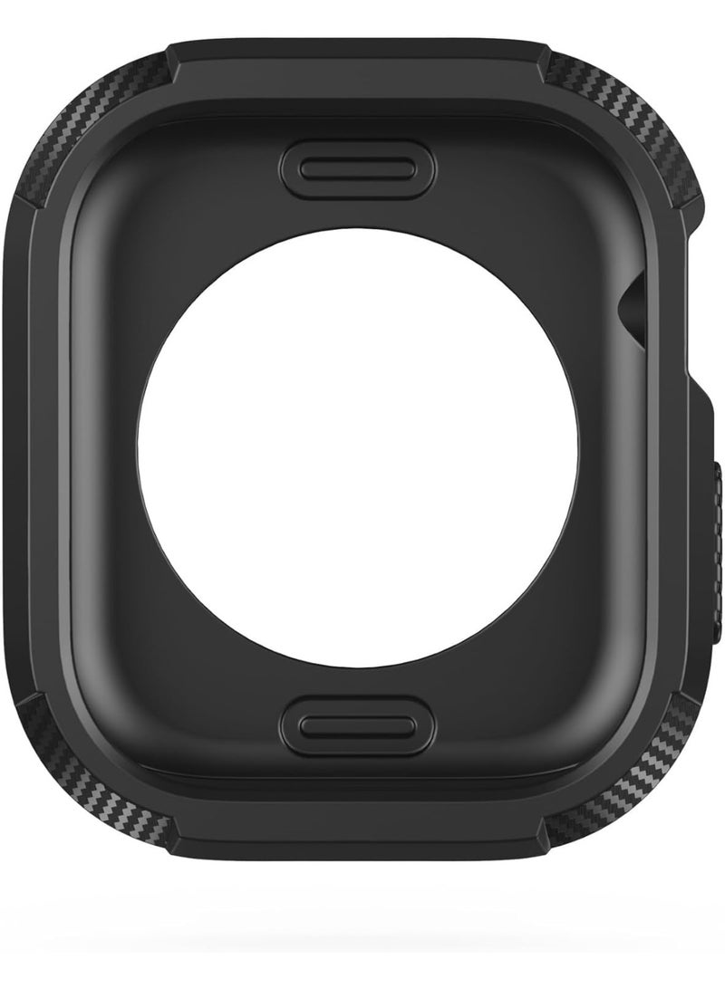 Cover Compatible with Apple Watch Bumper Case 46mm Series 10 [2024] Soft Flexible TPU Thin Lightweight Protective Cover for iWatch [NO Front Screen Protector] (Black) - Image 5