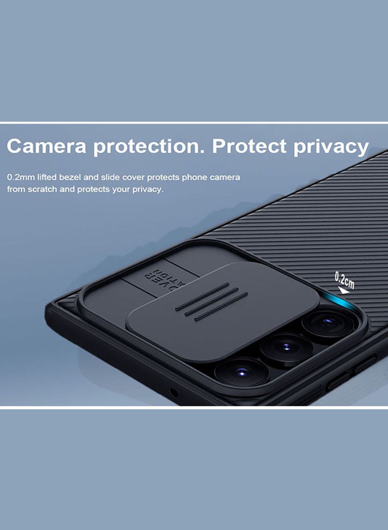 Nillkin Samsung Galaxy S24 Ultra Case Cover Nillkin Camshield Pro Case With Slide Camera Lens Protection PC Back & TPU Frame Bumper Protection for Samsung Galaxy S24 Ultra Black  - Image 3