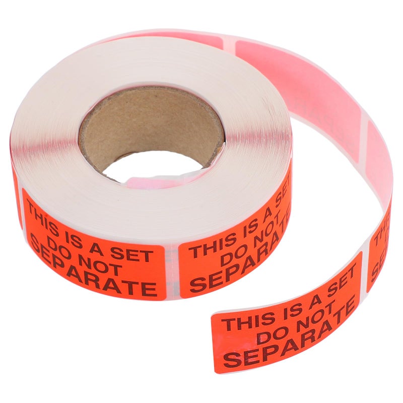 Fluorescent Red Do Not Detach Warning Stickers 2x0 98 Inch 500pcs Roll for Shipping Logistics - Image 2