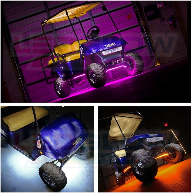 LEDGlow 4pc Million Color LED Golf Cart Underbody Kit - Image 4