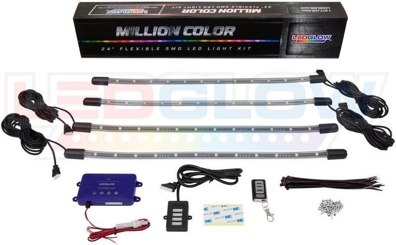 LEDGlow 4pc Million Color LED Golf Cart Underbody Kit - Image 5