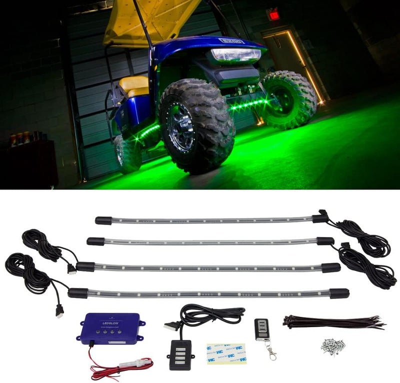 LEDGlow 4pc Million Color LED Golf Cart Underbody Kit - Image 1