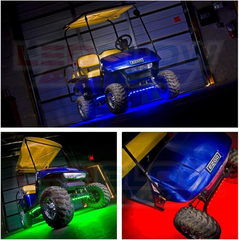 LEDGlow 4pc Million Color LED Golf Cart Underbody Kit - Image 3