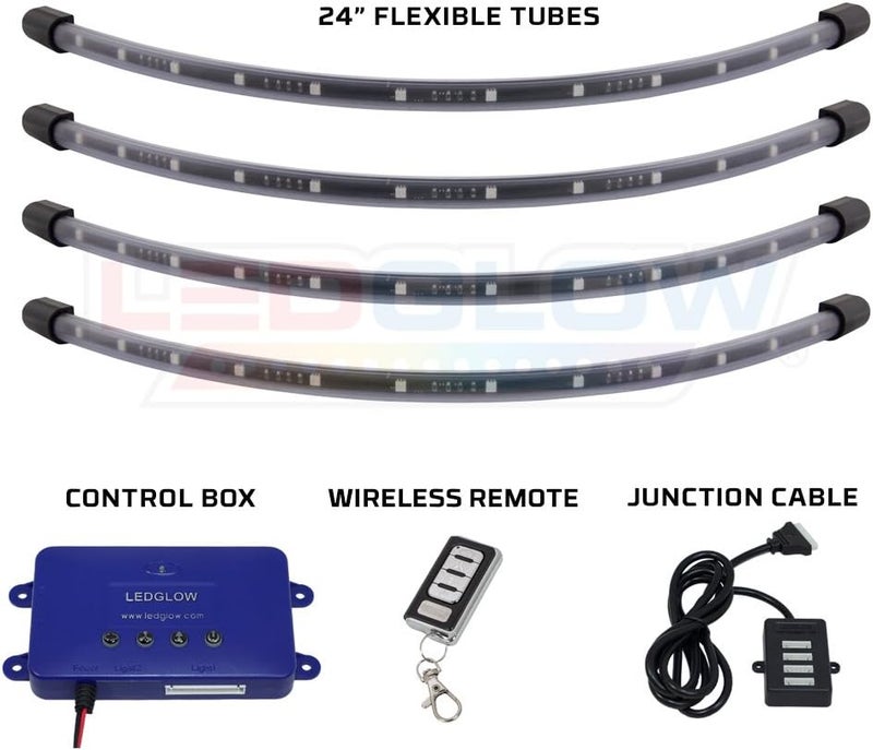 LEDGlow 4pc Million Color LED Golf Cart Underbody Kit - Image 2