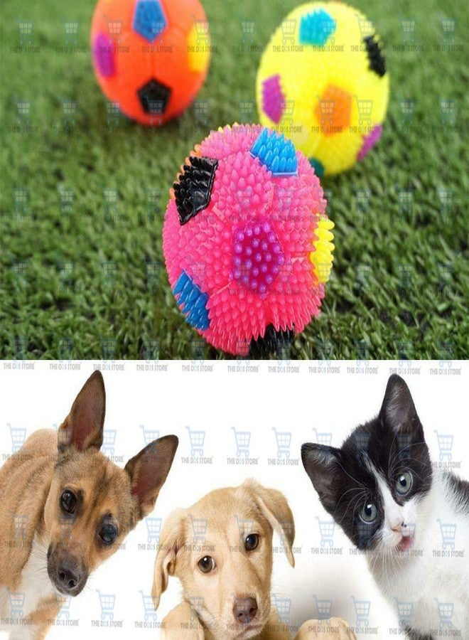 The DDS Store Funny Pet Dog Puppy LED Light Up Rubber Molar Elastic Ball Chewing Toys 3.5 Inch 1 Ball (Color May Vary) - Image 1
