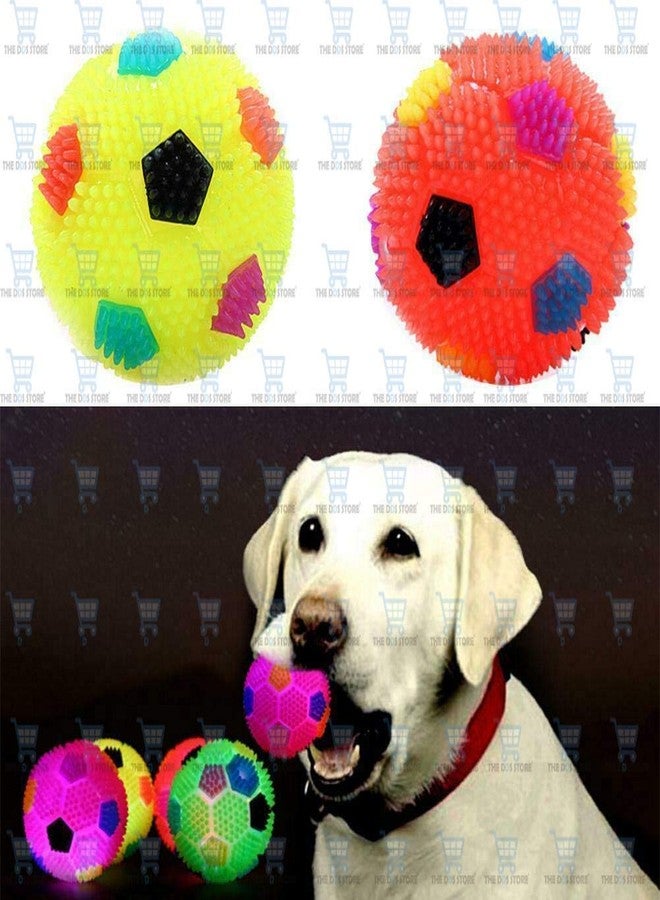 The DDS Store Funny Pet Dog Puppy LED Light Up Rubber Molar Elastic Ball Chewing Toys 3.5 Inch 1 Ball (Color May Vary) - Image 2