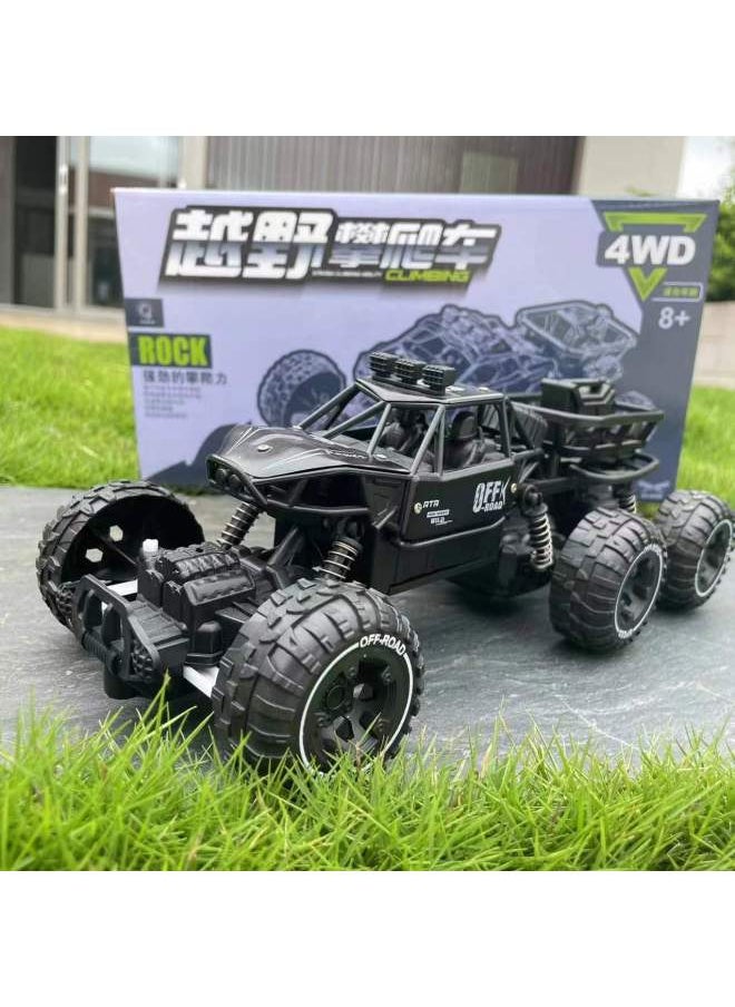 Generic Large Alloy Remote Control Car Six-wheel Four-wheel Drive Mountain Off-road Vehicle High-speed Climbing Car Children's Boy Toy Car Wholesale-Color:29cm6 Round Light Green "plastic Version]  - Image 2