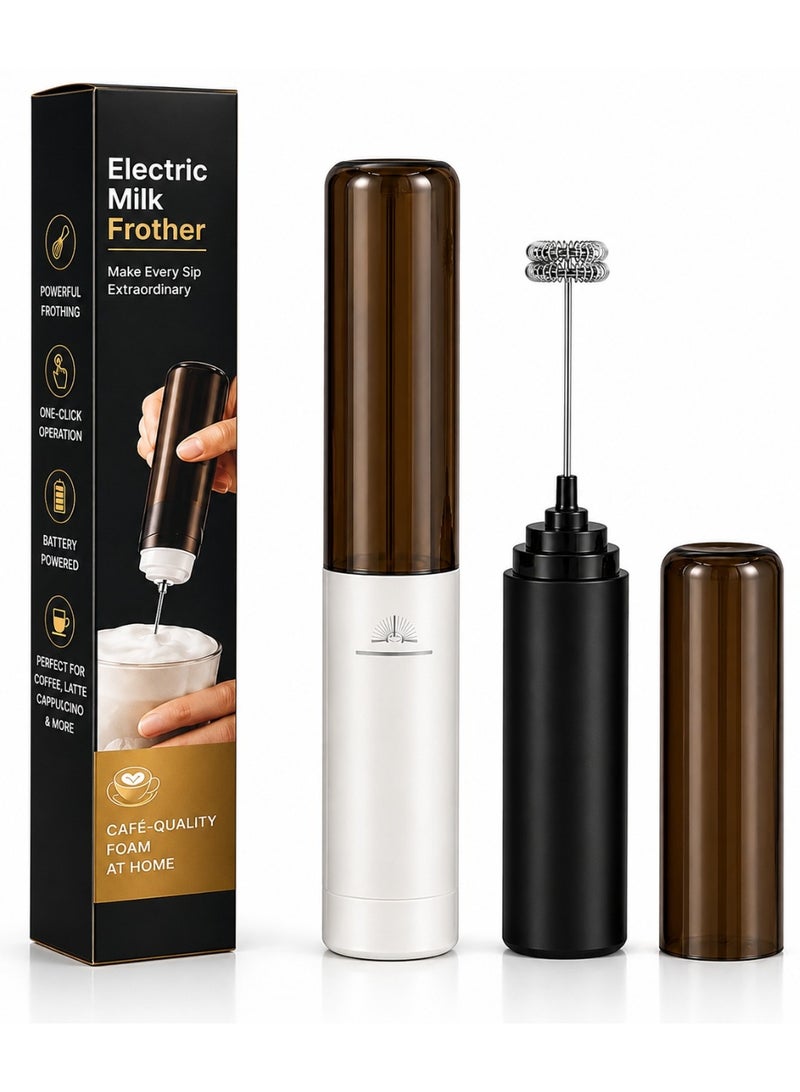 CHEEMAISTIC Battery-Operated  Handheld Coffee Frother, Portable Stainless Steel Mini Whisk, Ultra-Fast Drink Mixer for Coffee, Cappuccino, Latte, Matcha, Hot Chocolate & Creamer, Electric Foam Maker - Coffee Enthusiasts Gift - Batteries Not Included - Multicolor - Image 1