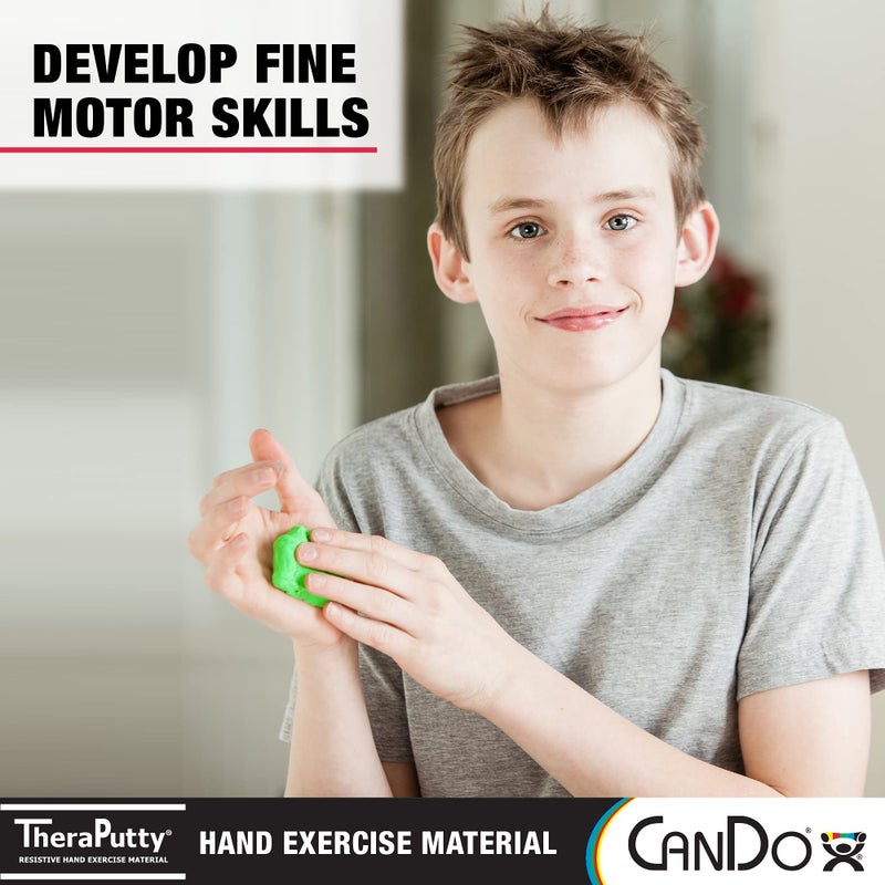 Cando كان دو ثيرا بوتي معجون تمارين اليد القياسي لإعادة التأهيل، التمارين، علاج اليد، والعلاج المهني. يستخدم لتقوية عضلات اليد، تحسين المهارات الحركية الدقيقة، وتقليل التوتر. - Image 4