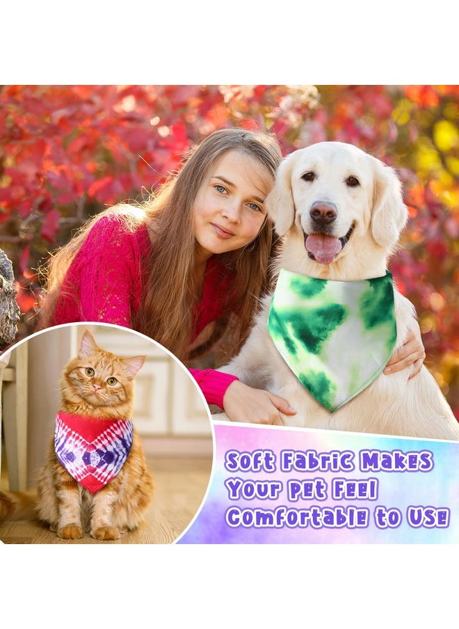 Amylove 120 Pieces Dog Bandanas Bulk Holiday Triangle Dog Pack Pumpkin Puppy Kerchief Bandana Adjustable Pet Scarf for Pet Dog Cat Costume Accessories Decoration (Tie Dye) - pzsku/Z8FBBDE1796DB35ED18D0Z/45/_/1737032099/a66d2963-9338-4381-880a-e47a9c446eb7